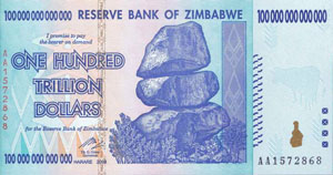 Zimbabwe trillion dollars